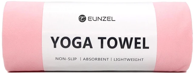 Main image of Hot Yoga Towel Non Slip Yoga Mat Towel Non-Slip Sweat Absorbent Microfiber Towel for Hot Yoga, Pilates and Workout 72" x 26.5", Pink