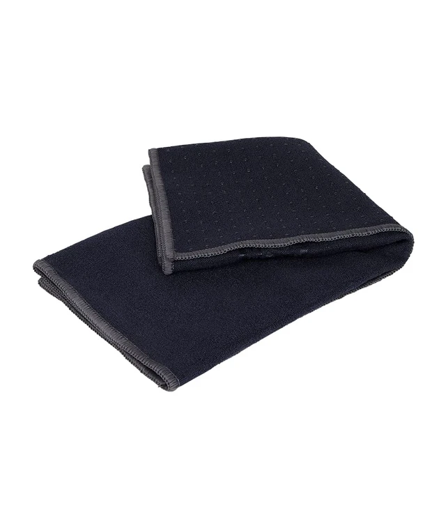 Alt view image 2 of 6 - Yogitoes Yoga Hand Towel - 16" | Moisture Activated Grip | Patented Silicone Nubs | Highly Absorbent, Durable & Easy Care | Compact Size for Hot Yoga, Pilates | 16 x 24 Inches | Midnight