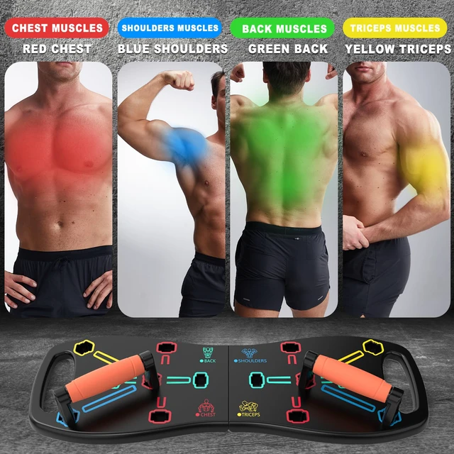 Alt view image 4 of 7 - Push Up Board, Portable Pushup Board for Men, Foldable Push Up Bar | Multifunctional Pushup Handles for Floor, Strength Training Equipment for Home Gym, Suitable for Beginners and Teenagers