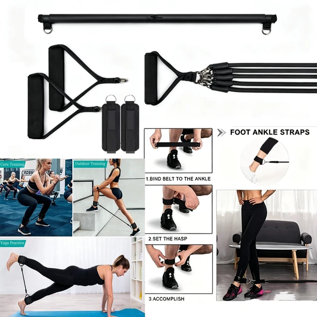 Alt view image 3 of 6 - Push Up Board with Resistance Bands Foldable Portable Home Gym Equipment for Full Body Workout, Strength Training for Men & Women