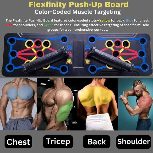 Alt view image 5 of 6 - Push Up Board 25-in-1 | Portable Pushup Board & Push Up Bar for Men | Home Gym Pilates Board & Fitness Equipment | Workout Equipment, Gym Gear
