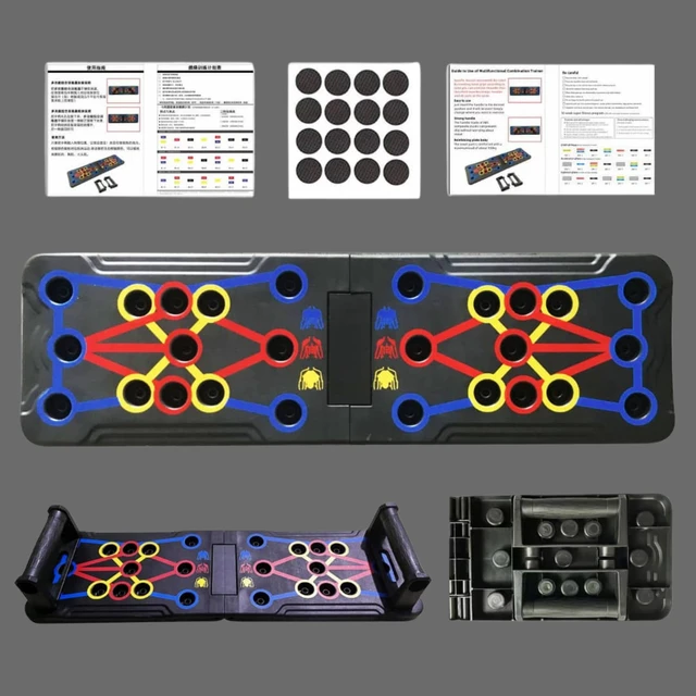 Alt view image 6 of 6 - Push Up Board 25-in-1 | Portable Pushup Board & Push Up Bar for Men | Home Gym Pilates Board & Fitness Equipment | Workout Equipment, Gym Gear