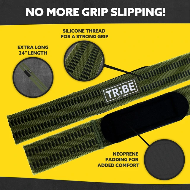 Alt view image 4 of 7 - 21-Inch Wrist Wraps and 24-Inch Lifting Straps Set for Weightlifting | Heavy-duty wrist support wraps, anti-slip silicone grip straps with padded loops, reinforced stitching for heavy lifts