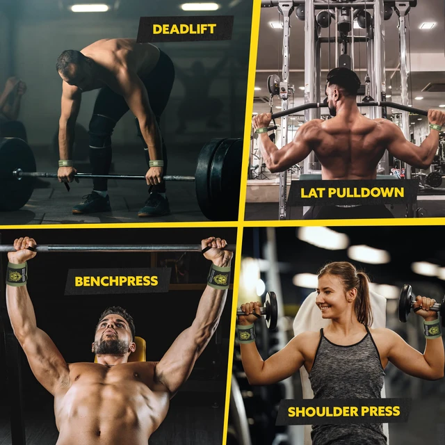 Alt view image 6 of 7 - 21-Inch Wrist Wraps and 24-Inch Lifting Straps Set for Weightlifting | Heavy-duty wrist support wraps, anti-slip silicone grip straps with padded loops, reinforced stitching for heavy lifts