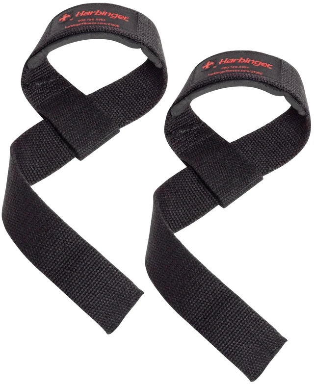 Main image of Padded Cotton Lifting Straps with NeoTek Cushioned Wrist, 21.5 Inch Length, 1.5 Inch Width, Pair, Weightlifting Wrist Straps for Deadlifts and Strength Training, Black