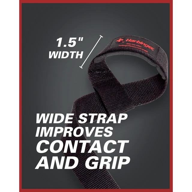 Alt view image 5 of 7 - Padded Cotton Lifting Straps with NeoTek Cushioned Wrist, 21.5 Inch Length, 1.5 Inch Width, Pair, Weightlifting Wrist Straps for Deadlifts and Strength Training, Black