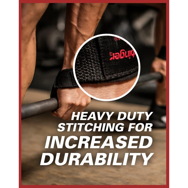 Alt view image 6 of 7 - Padded Cotton Lifting Straps with NeoTek Cushioned Wrist, 21.5 Inch Length, 1.5 Inch Width, Pair, Weightlifting Wrist Straps for Deadlifts and Strength Training, Black