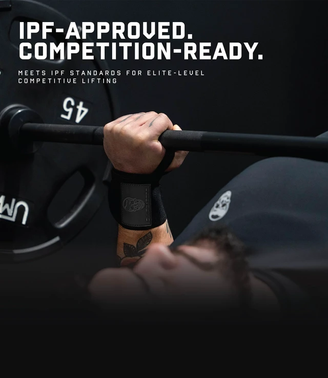 Alt view image 4 of 6 - Weightlifting Wrist Wraps, Black/Rubber, 18"