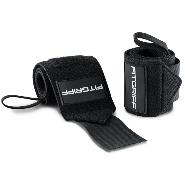 Alt view image 5 of 6 - Wrist Wraps for Weightlifting (18") Heavy-Duty Support for Gym, Bench Press, and Pushups (1 Pair) - for Men and Women (Black)