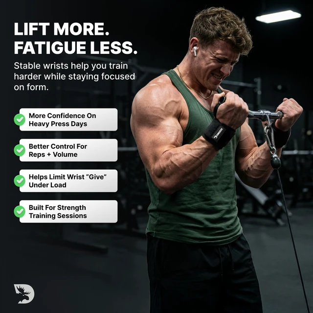 Alt view image 3 of 7 - Wrist Straps for Weightlifting 12 and 18 Inches Thumb Loops with Wrist Support for Workouts Powerlifting Wrist Straps for Weight Lifting Men and Women Black II