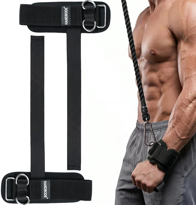 Main image of Nylon Lifting Straps, Double D-Ring Weightlifting Wrist Straps | Webbing Construction, Two Piece Set, Padded Cuffs, Reinforced Seams, Adjustable Fit, Deadlifts, Pull Ups, Rows, Cable Curls