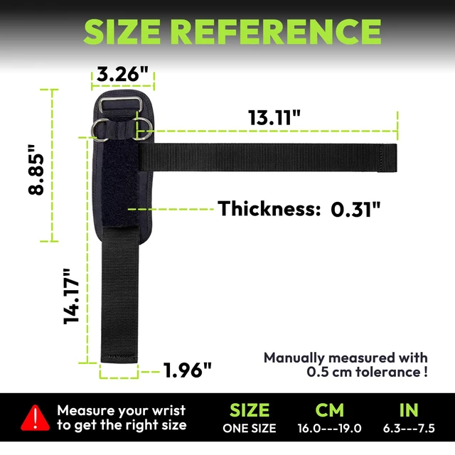 Alt view image 6 of 6 - Nylon Lifting Straps, Double D-Ring Weightlifting Wrist Straps | Webbing Construction, Two Piece Set, Padded Cuffs, Reinforced Seams, Adjustable Fit, Deadlifts, Pull Ups, Rows, Cable Curls