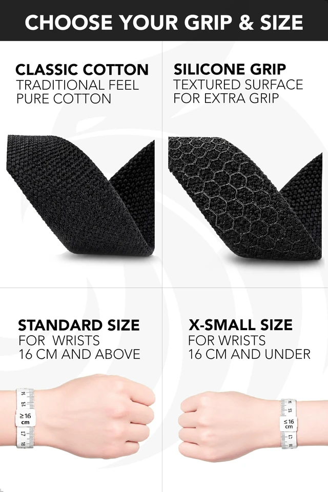 Alt view image 3 of 6 - Lifting Wrist Straps for Weightlifting, Gym, Deadlift, Workout (Made of Premium Cotton & Padded) - Men & Women (Standard, Black)