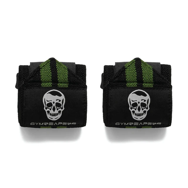 Alt view image 7 of 7 - Weightlifting Wrist Wraps (Competition Grade) 18" Professional Quality Wrist Support with Heavy Duty Thumb Loop - Strength Training, Bodybuilding(Military Green,18")