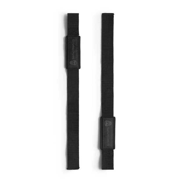 Alt view image 5 of 5 - Lifting Wrist Straps for Weightlifting, Bodybuilding, Powerlifting, Strength Training, & Deadlifts - Padded Neoprene with 18" Cotton (Black/Black)