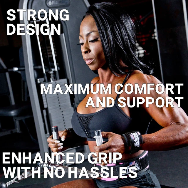 Alt view image 6 of 7 - Sports 1000-PLS Deluxe Power Lifting Wrist Straps - Weight Lifting Wrist Wraps (Black)