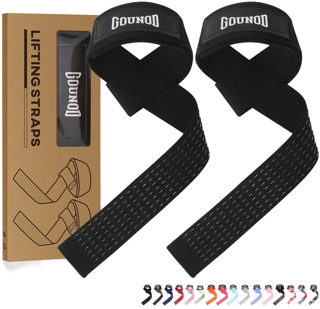 Main image of Lifting Straps for Weightlifting Padded Wrist Straps for Gym(Black) | Non-slip silicone grip and cushioned wrist padding for Weightlifting, Gym, Deadlift, Workout, Gym Strength Training.