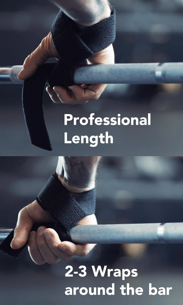 Alt view image 2 of 6 - Lifting Wrist Straps for Weightlifting, Gym, Deadlift, Workout (Made of Premium Cotton & Padded) - Men & Women (Standard, Black)