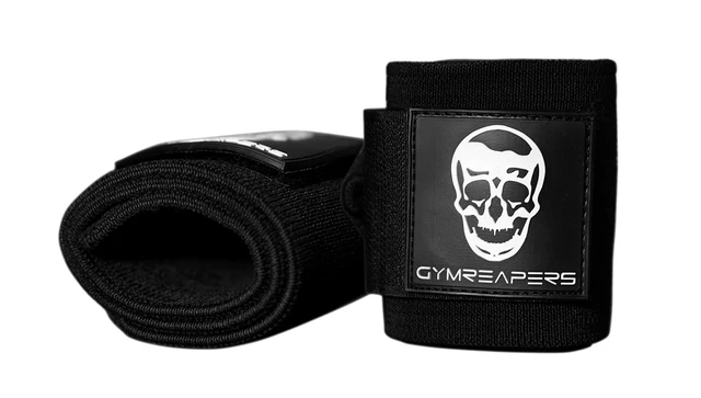 Alt view image 2 of 4 - Wrist Wraps Weightlifting - Stiff Heavy Duty 18 inch Wraps With Thick Thumb Loop For Powerlifting, Bodybuilding, Cross Training, & Heavy Presses (Black - 12")