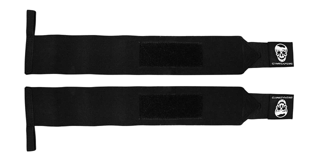 Alt view image 3 of 4 - Wrist Wraps Weightlifting - Stiff Heavy Duty 18 inch Wraps With Thick Thumb Loop For Powerlifting, Bodybuilding, Cross Training, & Heavy Presses (Black - 12")