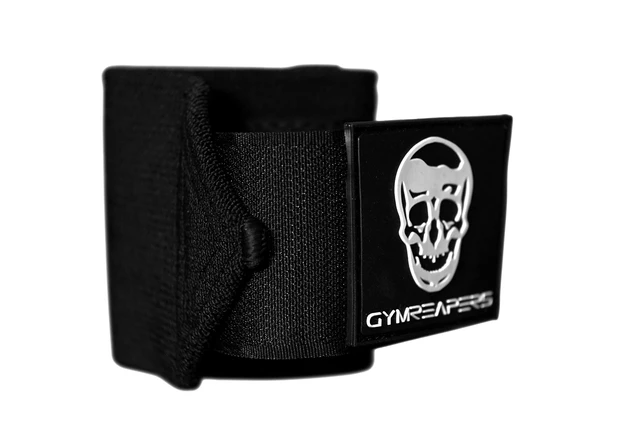 Alt view image 4 of 4 - Wrist Wraps Weightlifting - Stiff Heavy Duty 18 inch Wraps With Thick Thumb Loop For Powerlifting, Bodybuilding, Cross Training, & Heavy Presses (Black - 12")