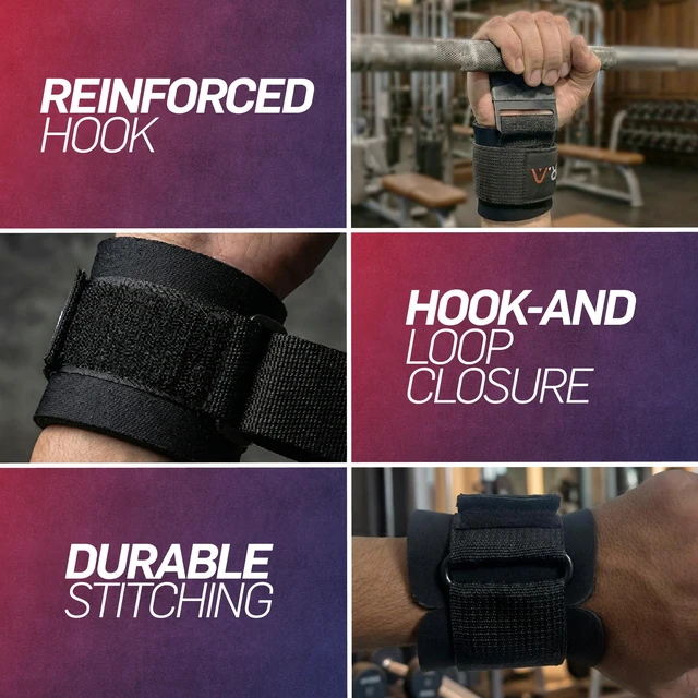 Alt view image 4 of 7 - 3-in-1 Lifting Straps, Hooks & Wrist straps - Switch Between Modes in Seconds - Heavy Duty Weight Lifting Grips for Bodybuilding, Powerlifting, Deadlifts, Pull-Ups & Rows (Pair, Black)