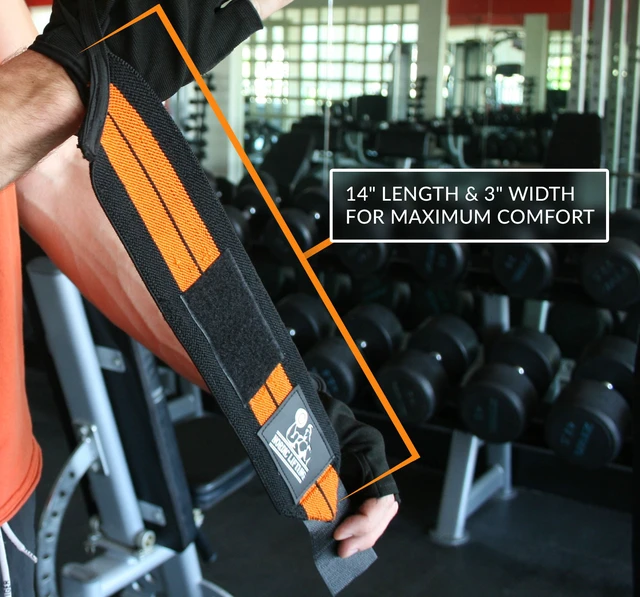 Alt view image 3 of 7 - Wrist Wraps 2 Pairs - Weight Lifting Gym Straps Support | Reinforced Stitching Delivers Maximum Stability For Powerlifting, Bodybuilding And CrossFit