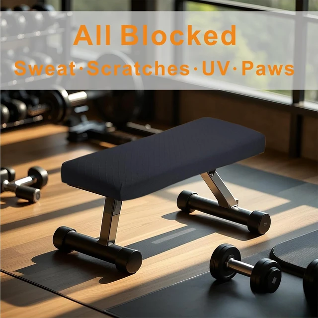 Alt view image 3 of 7 - Weight Bench Cover, Workout Gym Bench Cover, Gym Bench Cover, Protection for Adjustable Flat Weight Exercise Fitness Bench, Sit-up Board - Dustproof, Anti-Slip & Machine Washable.