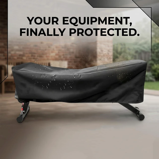 Alt view image 6 of 7 - Weight Bench Cover 50" Waterproof 190T Silver-Coated Polyester Taffeta Workout Bench Cover with Drawstring, Exercise Equipment Protective Cover for Indoor Outdoor Use