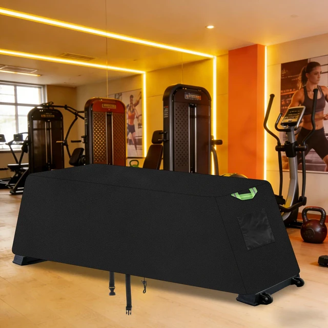Alt view image 6 of 6 - Weight Bench Cover, Waterproof 420D Oxford Exercise Workout Bench Cover for Sit-up Board Flat Lifting Benches, Windproof with Drawstring & Fluorescent Handles, 51"x24"x18"(Black)