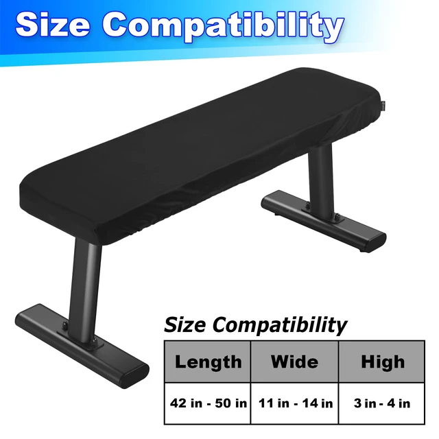 Alt view image 2 of 6 - Weight Bench Cover, Gym & Workout Bench Protective Cover for Flat Exercise Sit-up Fitness Bench - Stretchy, Dustproof & Washable Protection Sleeve Case for Exercise Strength Training