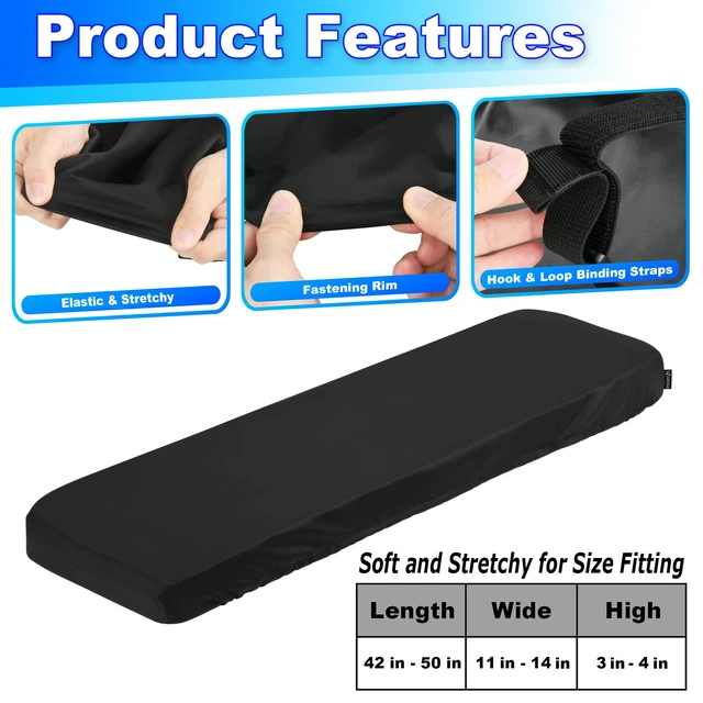 Alt view image 3 of 6 - Weight Bench Cover, Gym & Workout Bench Protective Cover for Flat Exercise Sit-up Fitness Bench - Stretchy, Dustproof & Washable Protection Sleeve Case for Exercise Strength Training