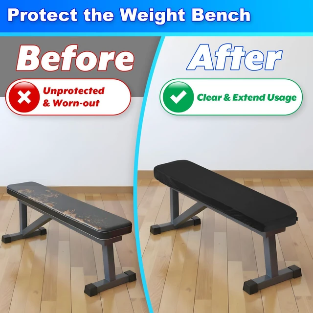 Alt view image 5 of 6 - Weight Bench Cover, Gym & Workout Bench Protective Cover for Flat Exercise Sit-up Fitness Bench - Stretchy, Dustproof & Washable Protection Sleeve Case for Exercise Strength Training
