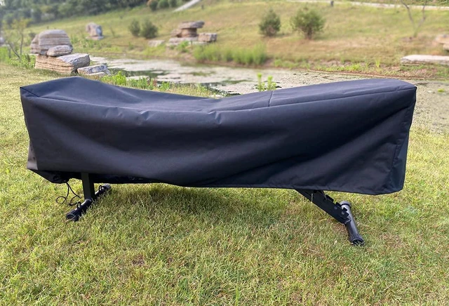Alt view image 7 of 7 - Weight Bench Cover, Adjustable Exercise Workout Bench Cover, Waterproof 600D Oxford Fabric for Indoor and Outdoor Use, 50" L x 23" W x 17" HBlack