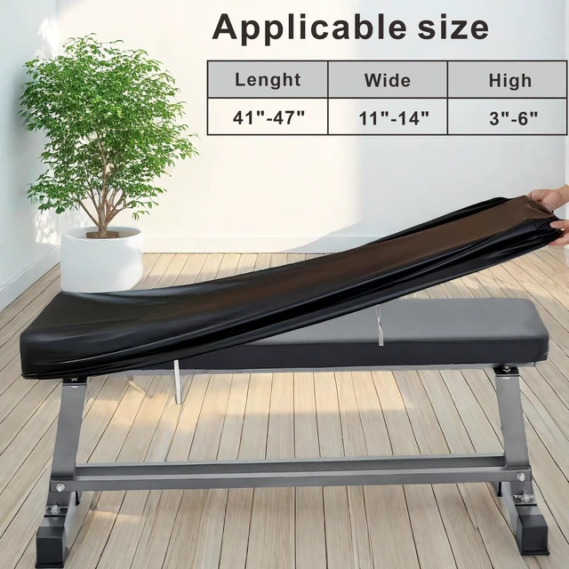 Alt view image 2 of 7 - Weight Bench Cover, Workout Bench Cover, PU Leather. | Dustproof, Wtaerproof, Anti-Slip.Protection for Adjustable Flat Weight Exercise Fitness Gym Bench.