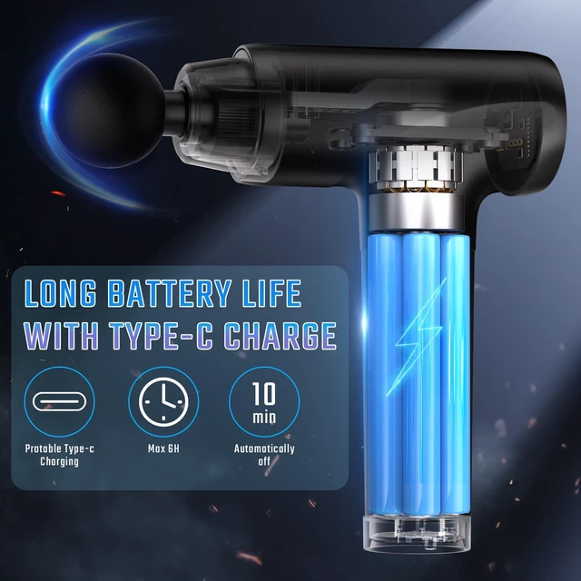 Alt view image 4 of 7 - Massage Gun Deep Tissue, Handheld Muscle Massager, Gifts for Men | Back Neck Massager, FSA Eligible HSA, Silent Percussion Massage Gun with Carrying Case, Gift for Parents, Gym Office Travel
