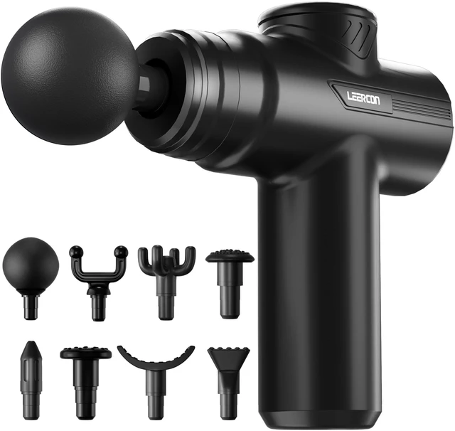 Main image of Massage Gun Deep Tissue, Mini Muscle Massager Gun for Pain Relief | Electric Back Massager for Athletes with 8 Massage Heads and 6 Speeds 1800mAh Portable Gift for Men Women Dad Mom