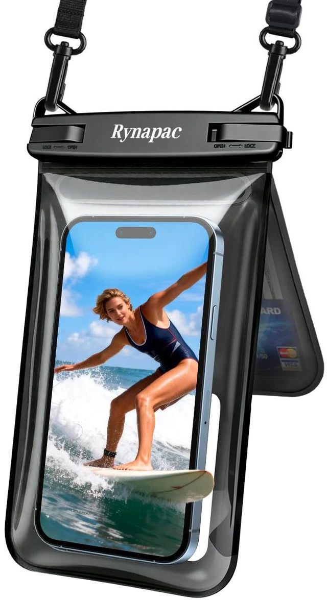 Main image of Waterproof Phone Pouch Floating, Double Space Waterproof Phone Case | Touchscreen & Underwater Photography, Up to 8.5'' for iPhone 17 16 15 14 Pro Max, Adjustable Lanyard, Beach Cruise Essentials