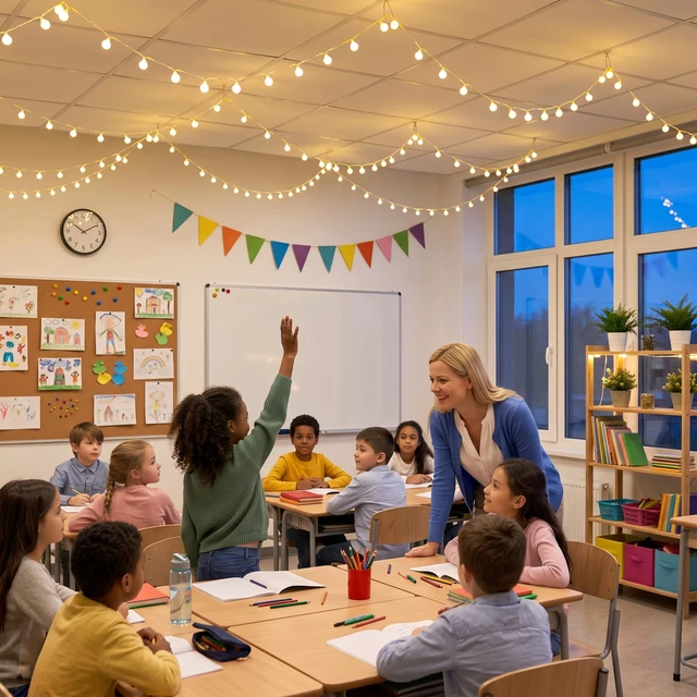 Alt view image 4 of 7 - Battery Operated String Lights, 21FT 60 LED Globe Classroom Lights | 8 Modes & Waterproof Twinkle Lights, Fairy Lights for Indoor Outdoor Bedroom Classroom Camping Christmas Decor, Warm White