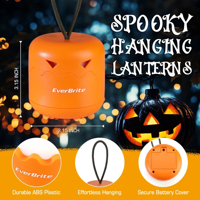 Alt view image 7 of 7 - Halloween Pumpkin Lantern and Headlamp Set (2 Pack of Each) | Collapsible Jack O Lantern with Lanyard, Halloween Lights, Gifts for Halloween Party Decorations Outdoor, Battery Included