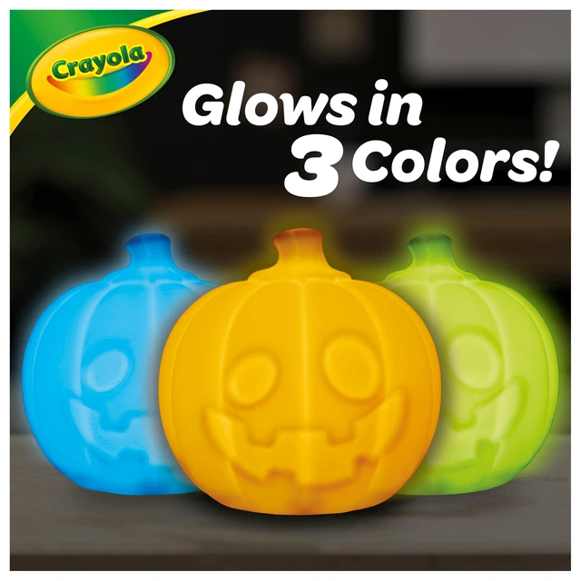 Alt view image 4 of 5 - Light-Ups - Jack-O-Lantern, Reusable Light Up Pumpkin Toy, Halloween Craft, Cute Glow in The Dark Decor & Night Light, Halloween Toy, Ages 4, 5, 6