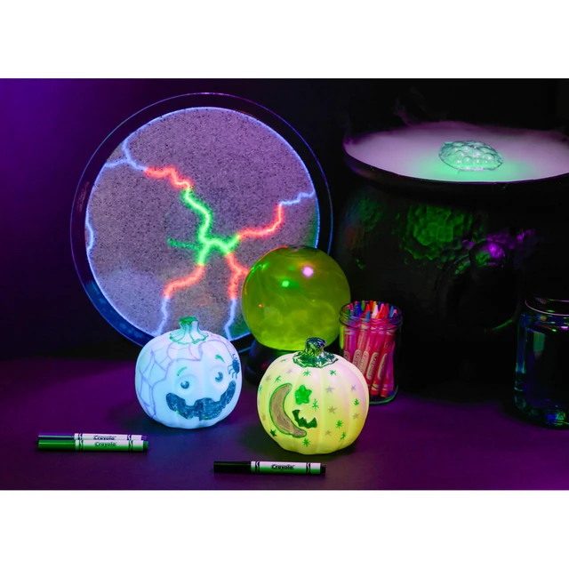 Alt view image 5 of 5 - Light-Ups - Jack-O-Lantern, Reusable Light Up Pumpkin Toy, Halloween Craft, Cute Glow in The Dark Decor & Night Light, Halloween Toy, Ages 4, 5, 6