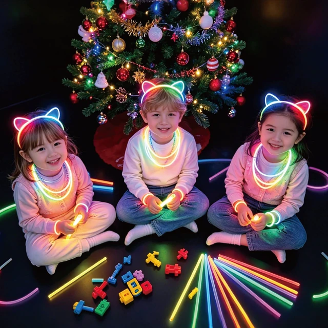 Alt view image 5 of 7 - Glow Sticks Bulk 400 Pack 8" - Glow in The Dark Party SuppliesGlow Sticks For Kids Bulk Party PackNeon Glow in the Dark Party Supplies for Kids, Halloween, Concerts & Weddings