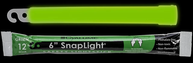 Alt view image 2 of 7 - Glow Sticks Military Grade Lightstick - Premium Green 6 SnapLight Emergency Chemical Light Stick with 12 Hour Duration , 10 Pack