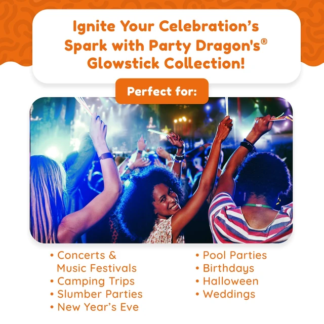 Alt view image 5 of 7 - 209pcs Glow Sticks Bulk Party Pack includes 100 8" Glow Sticks and 109 Accessories, with bonus connectors for glow sphere and eye glasses, for Party Festivals Rave Halloween