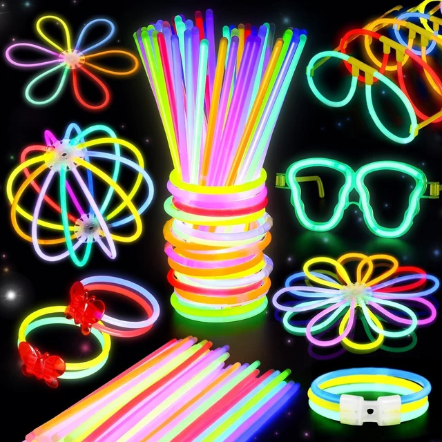 Main image of 467Pcs Glow Sticks Party Favors for Kid Adult Halloween Toys Bulk Pack | 8 Inch 8 Color 200 GlowSticks with Connectors for Bracelets Necklaces Glasses, Glow in the Dark Party Supplies Neon Decors
