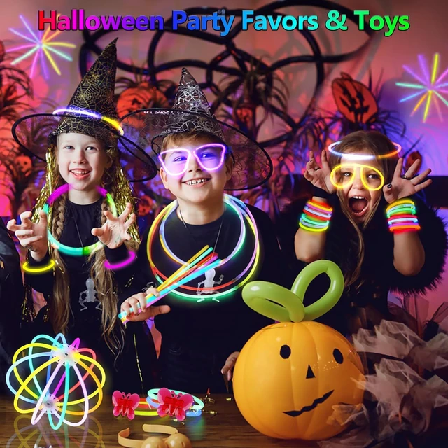 Alt view image 3 of 7 - 467Pcs Glow Sticks Party Favors for Kid Adult Halloween Toys Bulk Pack | 8 Inch 8 Color 200 GlowSticks with Connectors for Bracelets Necklaces Glasses, Glow in the Dark Party Supplies Neon Decors