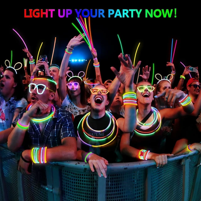 Alt view image 6 of 7 - 467Pcs Glow Sticks Party Favors for Kid Adult Halloween Toys Bulk Pack | 8 Inch 8 Color 200 GlowSticks with Connectors for Bracelets Necklaces Glasses, Glow in the Dark Party Supplies Neon Decors