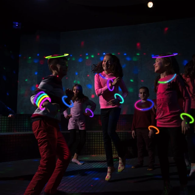 Alt view image 6 of 7 - Glow Sticks Party Pack 8"-50, Light up Bracelets & Necklaces Accessories | Neon Glow in the Dark Party Favor Supplies Decoration for Kids Halloween Birthday Camping Wedding Dance Parade Throws