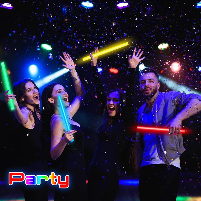Alt view image 6 of 7 - 5 Pcs 14 Inch Glow Sticks Jumbo, Colorful | Gaint Big Glow Sticks for Camping, Parties, Halloween, Emergency, New Year Celebrations, Safe for Outdoor Events